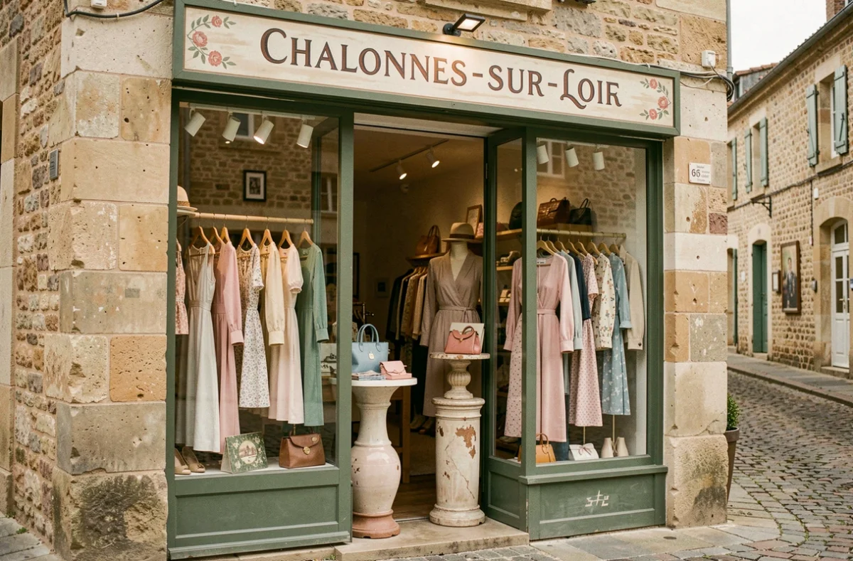 Devanture de la boutique Antoine et Barthélémy à Chalonnes-sur-Loire spécialisée en prêt-à-porter multimarques féminin